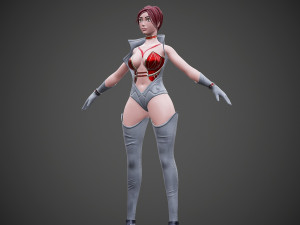 character human girl - game ready Modèle 3D
