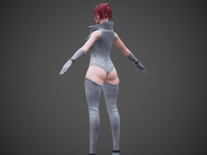 character human girl - game ready Modèle 3D