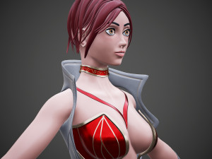 character human girl - game ready Modèle 3D