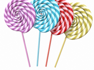 christmas swirl lollipop 3D Model