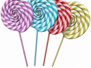 christmas swirl lollipop 3D Model