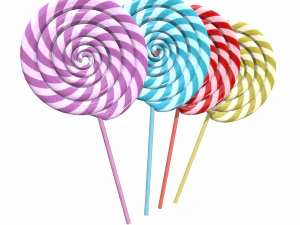 christmas swirl lollipop 3D Model