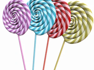 christmas swirl lollipop 3D Model