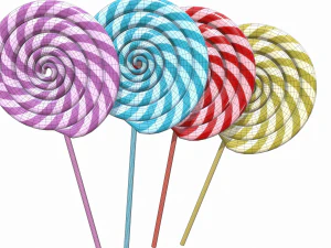 christmas swirl lollipop 3D Model