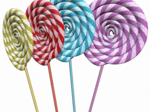 christmas swirl lollipop 3D Model