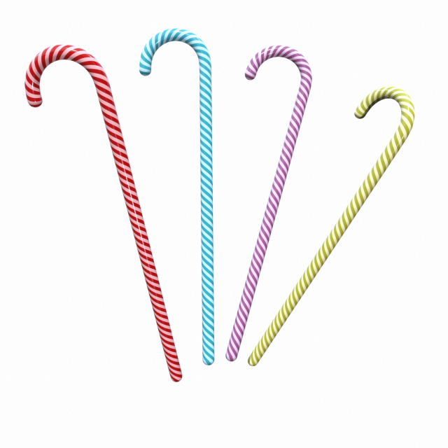christmas candy cane Modelo 3D .c4d .max .obj .3ds .fbx .stl .blend 