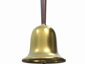 gold hand bell - pbr 3D Model