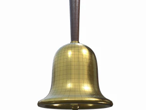 gold hand bell - pbr 3D Model
