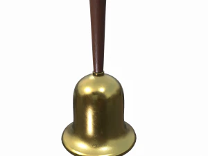 gold hand bell - pbr 3D Model