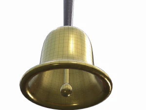 gold hand bell - pbr 3D Model