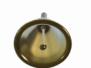 gold hand bell - pbr 3D Model