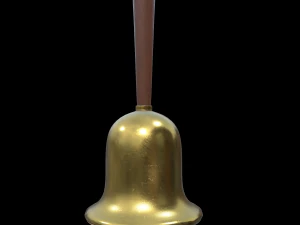 gold hand bell - pbr 3D Model