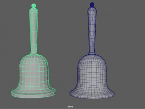 gold hand bell - pbr 3D 모델