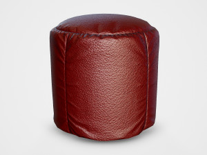 pouf leater stool - pbr 3D Model