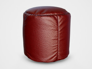 pouf leater stool - pbr Modelo 3D