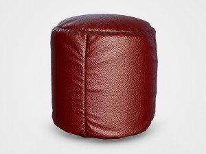 pouf leater stool - pbr Modelo 3D