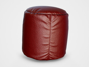 pouf leater stool - pbr Modelo 3D