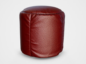 pouf leater stool - pbr Modelo 3D