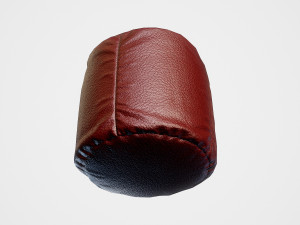 pouf leater stool - pbr Modelo 3D
