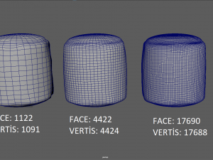 pouf stool colors - pbr 3D Model