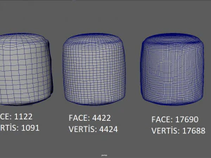pouf stool colors - pbr 3D Model