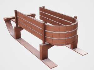 snow sledge 3D Model