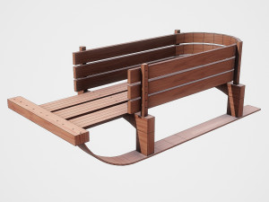 snow sledge 3D Model