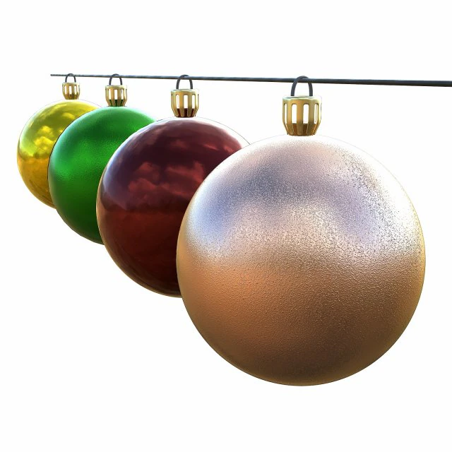 christmas balls 3D Model .c4d .max .obj .3ds .fbx .stl .blend