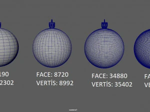 christmas balls 3D Model