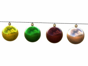 christmas balls 3D Model