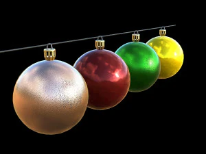 christmas balls 3D Model