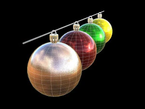 christmas balls 3D Model