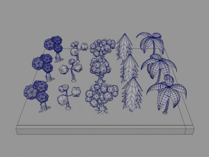 tree set 3D Model