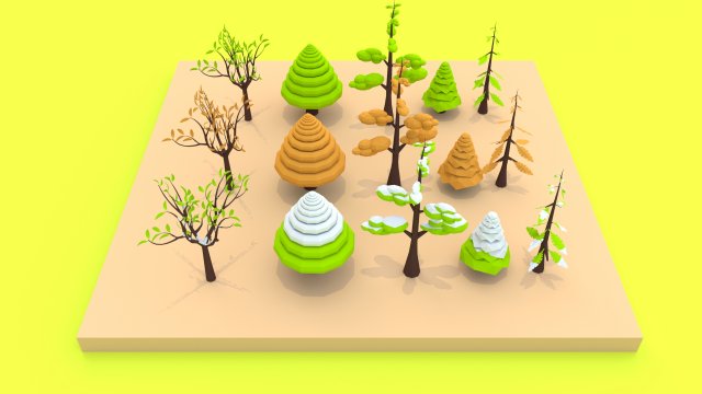tree pack 3D Model .c4d .max .obj .3ds .fbx .stl .blend