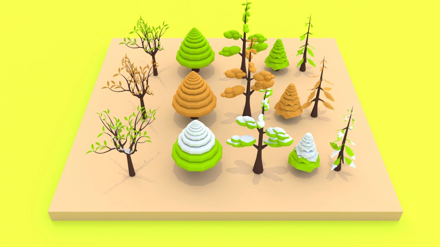 tree pack 3D Model .c4d .max .obj .3ds .fbx .stl .blend 