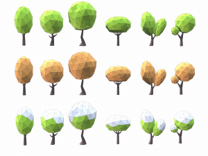trees pack 3D Модель