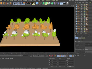 low poly trees pack 3D Model