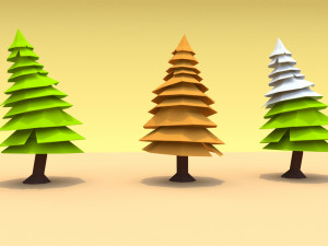 trees set 3D मॉडल