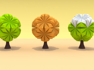 trees set 3D मॉडल