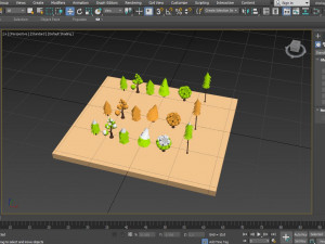 trees set 3D मॉडल