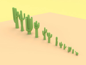 Cactus cartoon 3D Model