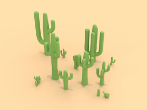 Cactus cartoon 3D Model