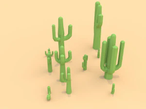 Cactus cartoon 3D Model