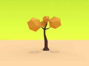 cartoon low poly trees pack 3Dモデル