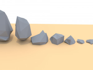trees flowers and rocks 3D मॉडल