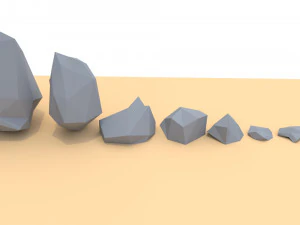 trees flowers and rocks 3D Model