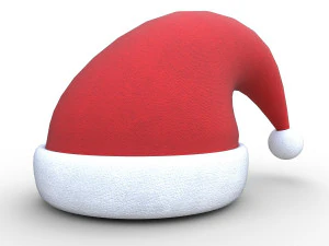 christmas santa claus hat 3D Model