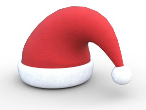 christmas santa claus hat 3D Model