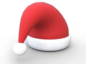 christmas santa claus hat 3D Model