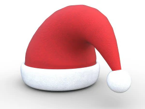 christmas santa claus hat 3D Model